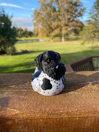 GWP German Wire-haired Pointer Duck Miniature Figurine For Jeep Wrangler Dashboard