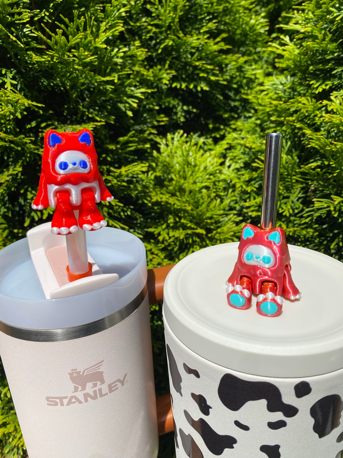 Kitty Yeti Straw Topper/ Charm for Stanely Tumblers and other 9.5mm Straws