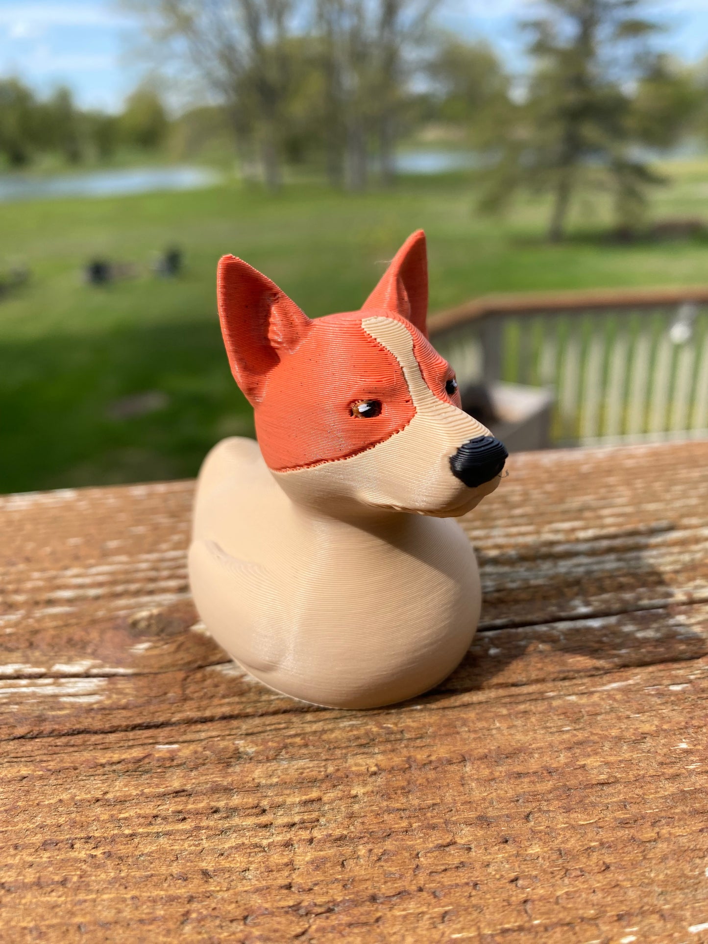 Australian Cattle Dog Duck - Red And Blue Heeler Duck Miniature Figurine For Jeep Wrangler Dashboard