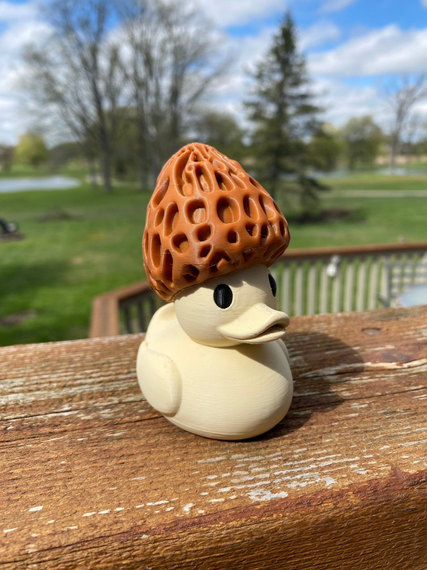 Morel Mushroom Duck Miniature Figurine For Jeep Wrangler Dashboard