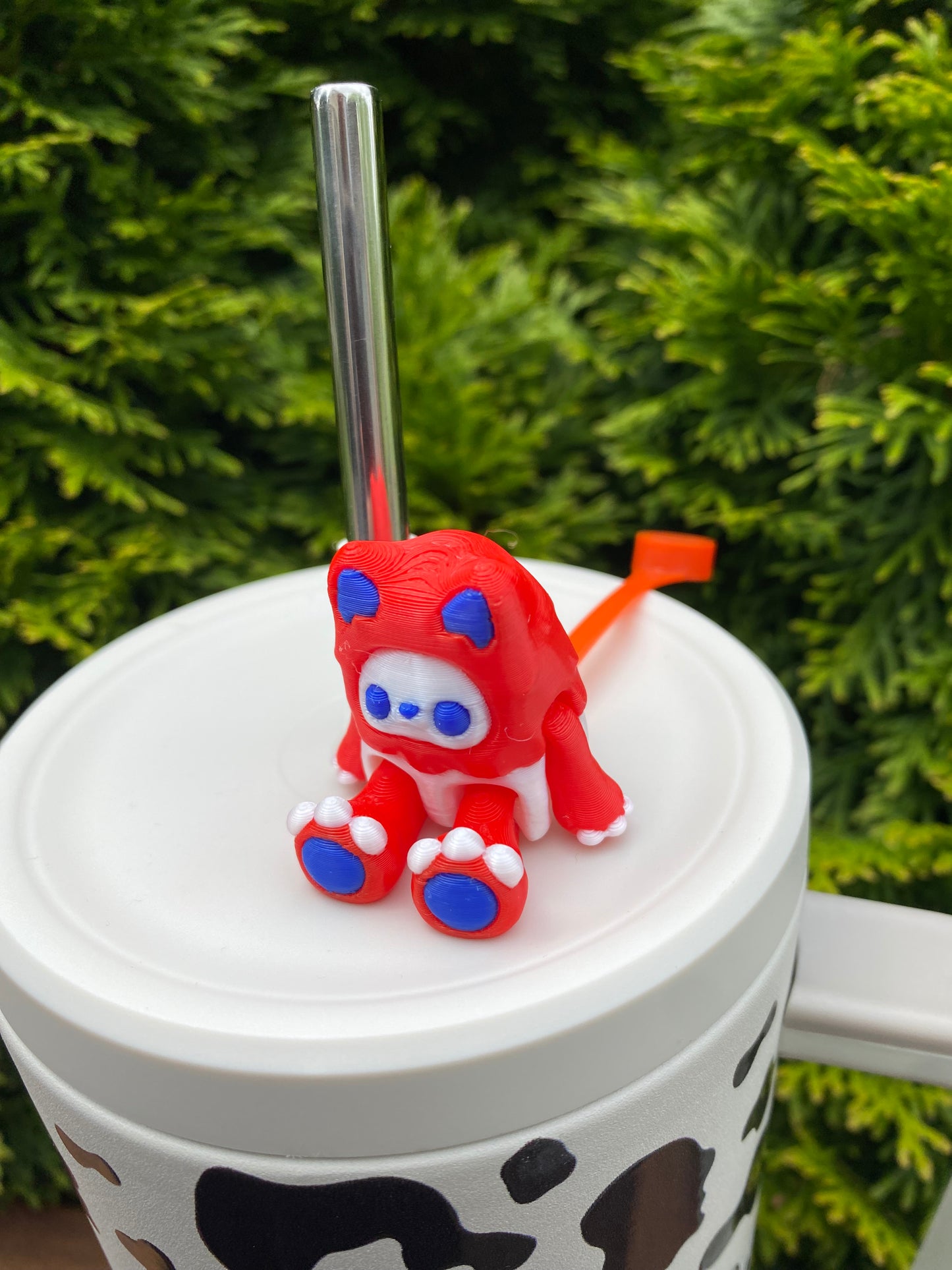 Kitty Yeti Straw Topper/ Charm for Stanely Tumblers and other 9.5mm Straws