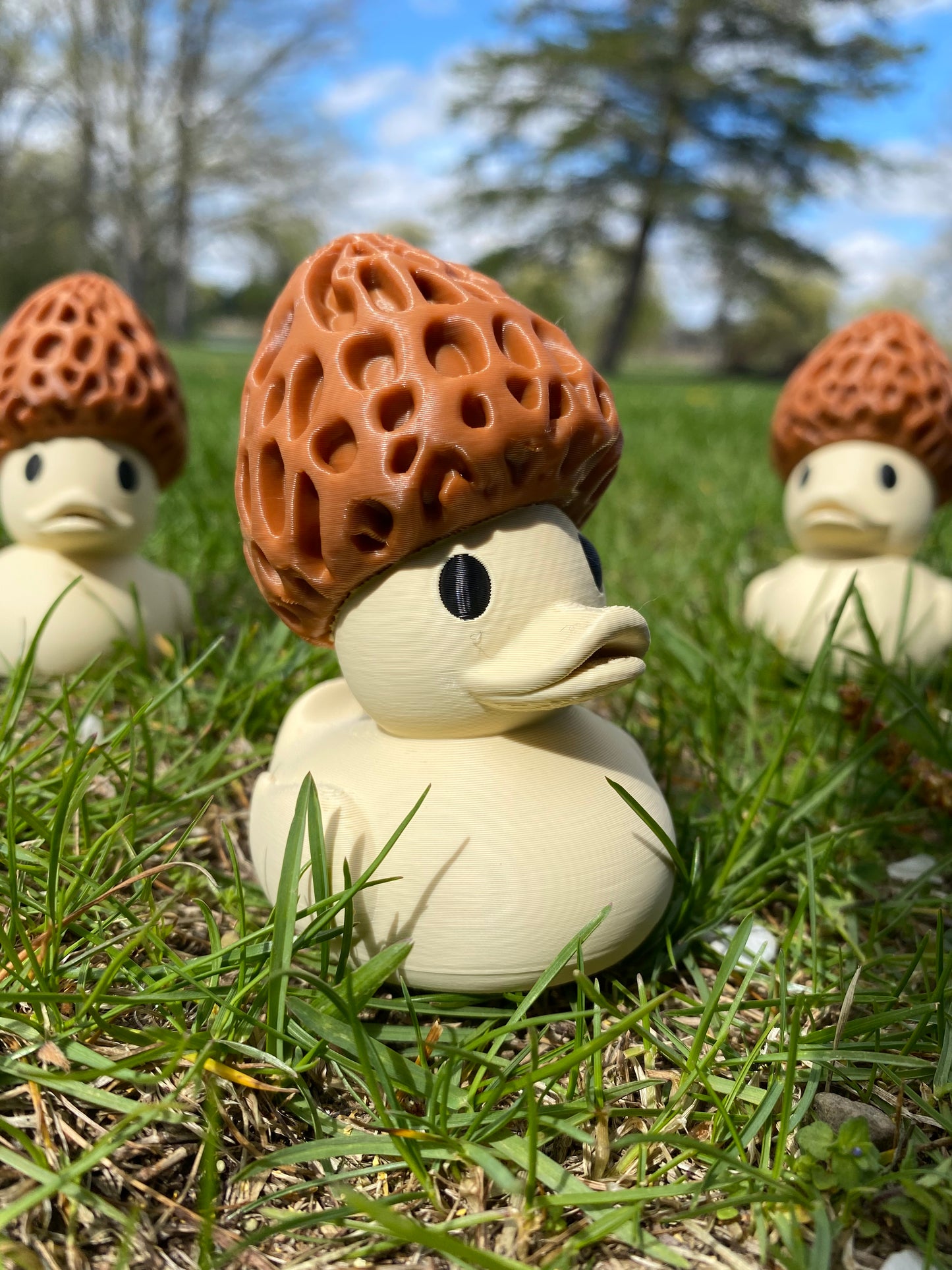 Morel Mushroom Duck Miniature Figurine For Jeep Wrangler Dashboard