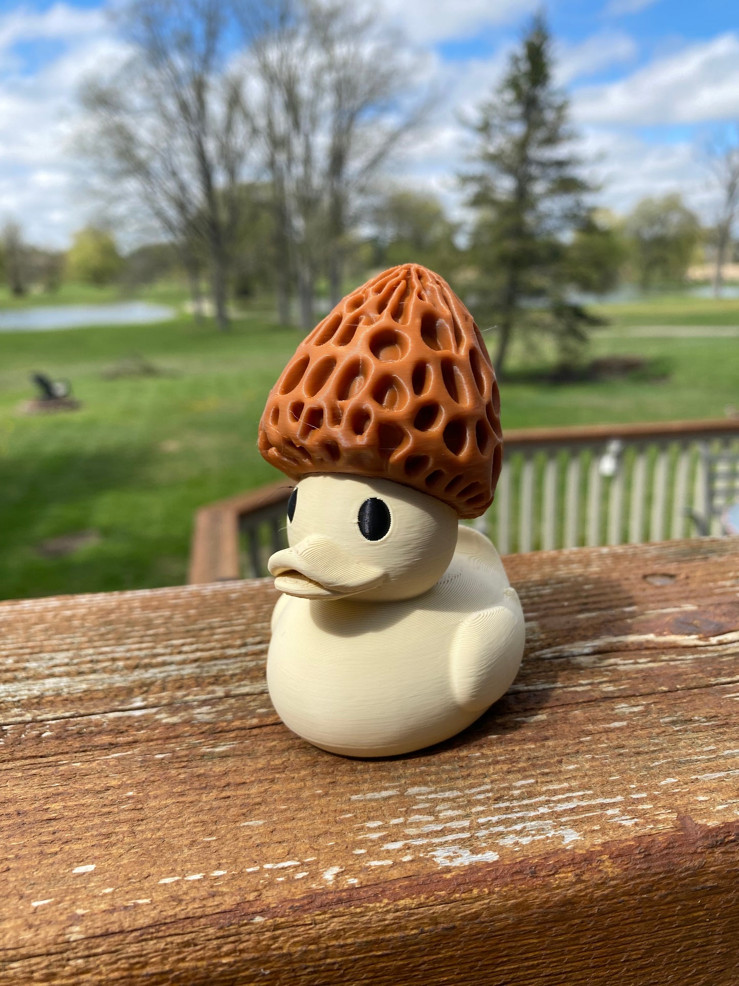 Morel Mushroom Duck Miniature Figurine For Jeep Wrangler Dashboard