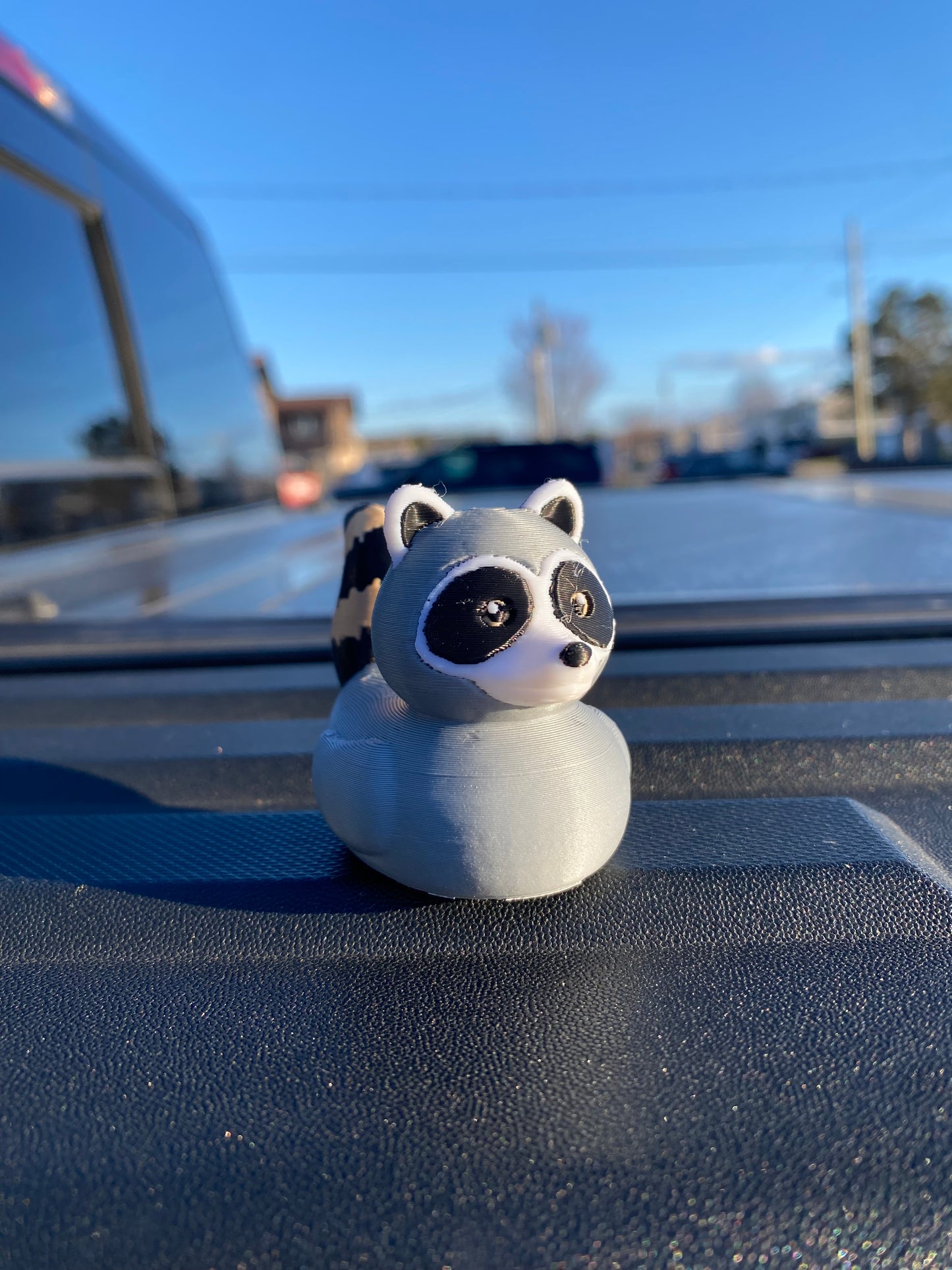 Raccoon Duck Miniature Figurine For Jeep Wrangler Dashboard