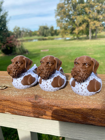 GWP German Wire-haired Pointer Duck Miniature Figurine For Jeep Wrangler Dashboard