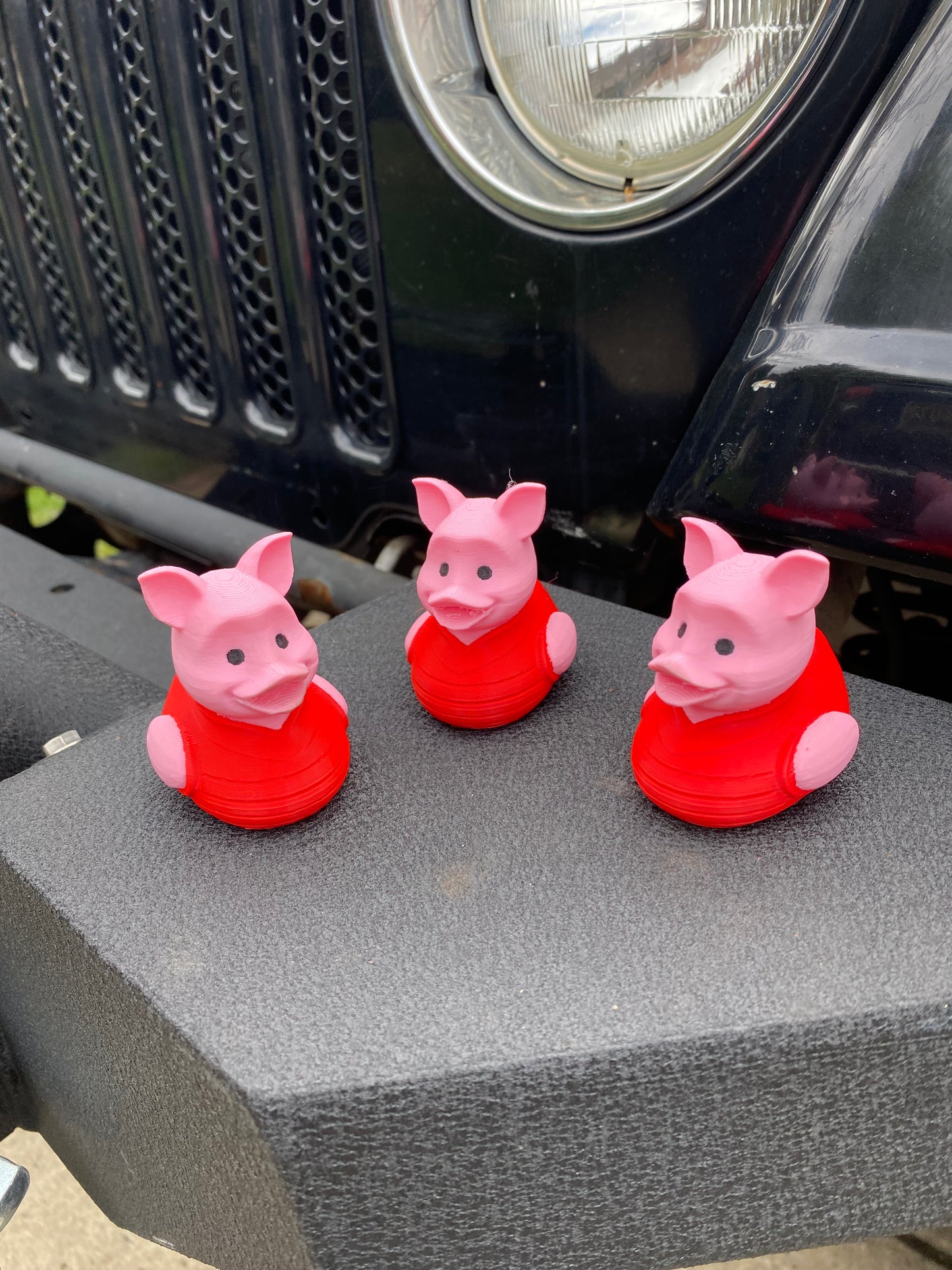 Piglet Duck Miniature Figurine For Jeep Wrangler Dashboard