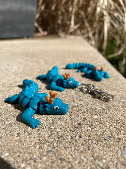 Little Flexi Articulated Dragon Fidget Toys and Keychains