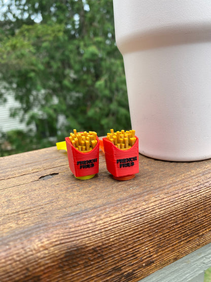 French Fries Straw Topper/ Charm for Stanely Tumblers and other 9.5mm Straws