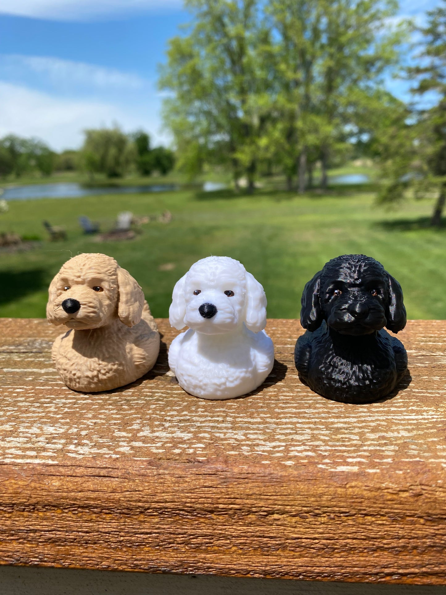 Goldendoodle Duck Miniature Figurine For Jeep Wrangler Dashboard 3D Printed