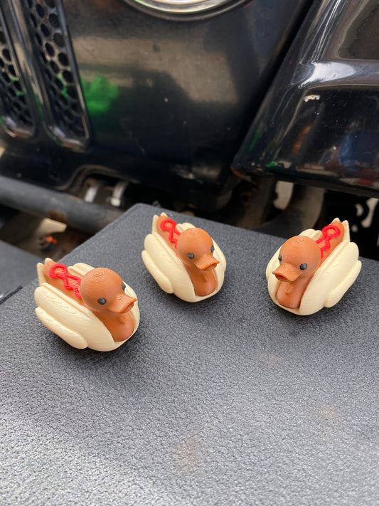 Hot Dog Duck Miniature Figurine For Jeep Wrangler Dashboard