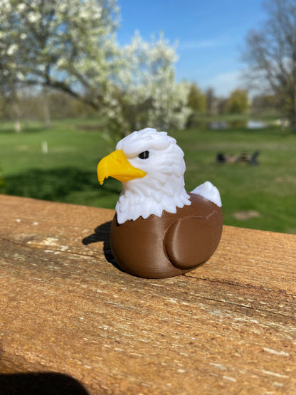 Patriotic Bald Eagle-America 250 Bald Eagle Duck Miniature Figurine For Jeep Wrangler Dashboard