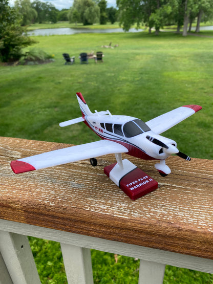 Piper PA-28 Warrior II Model Plane 3D Printed