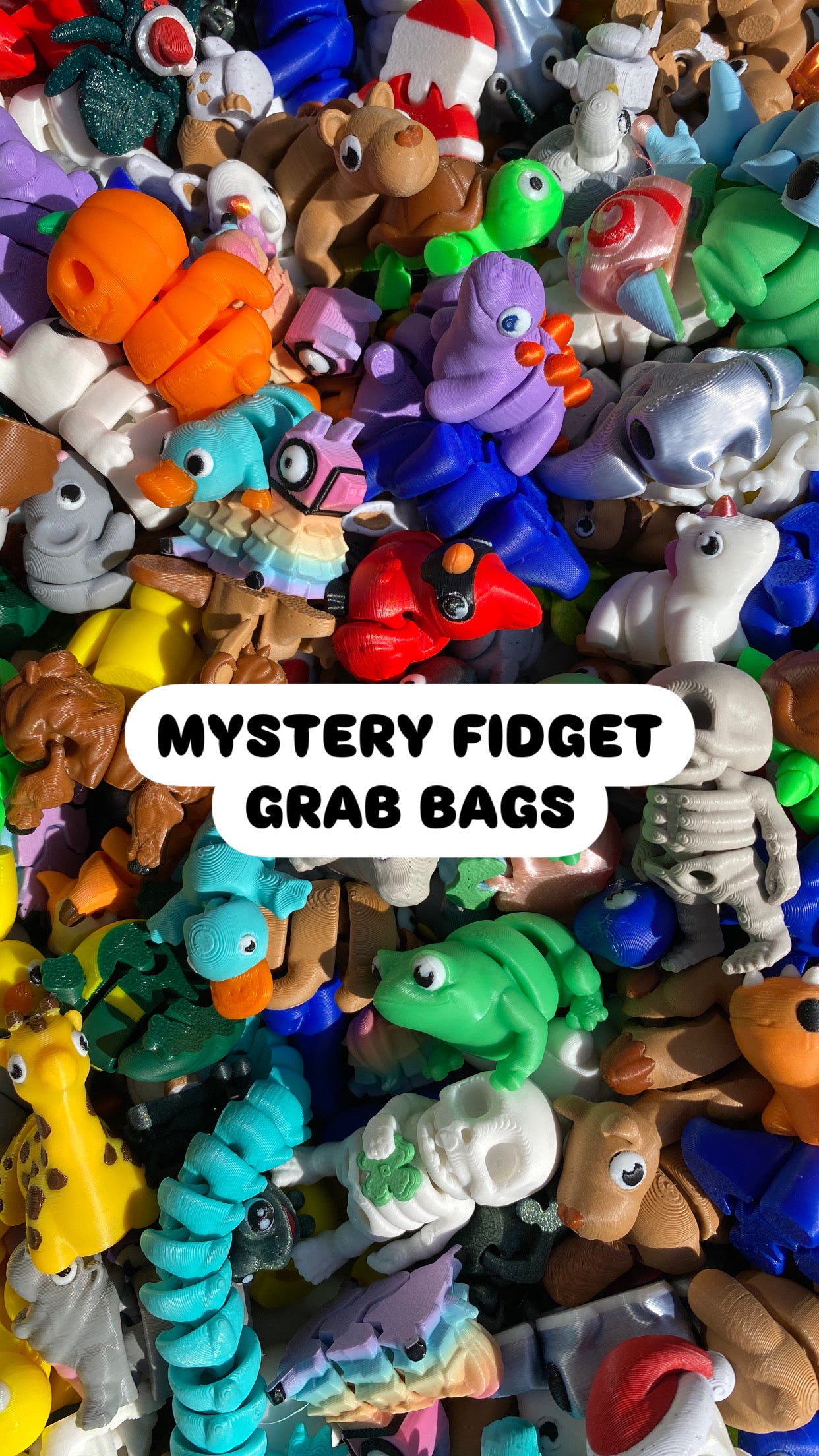 Mystery Bags Of Tiny 2in Articulated Fidget Sensory Animals