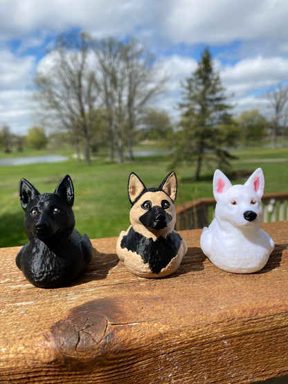 German Shepherd Duck Miniature Figurine For Jeep Wrangler Dashboard