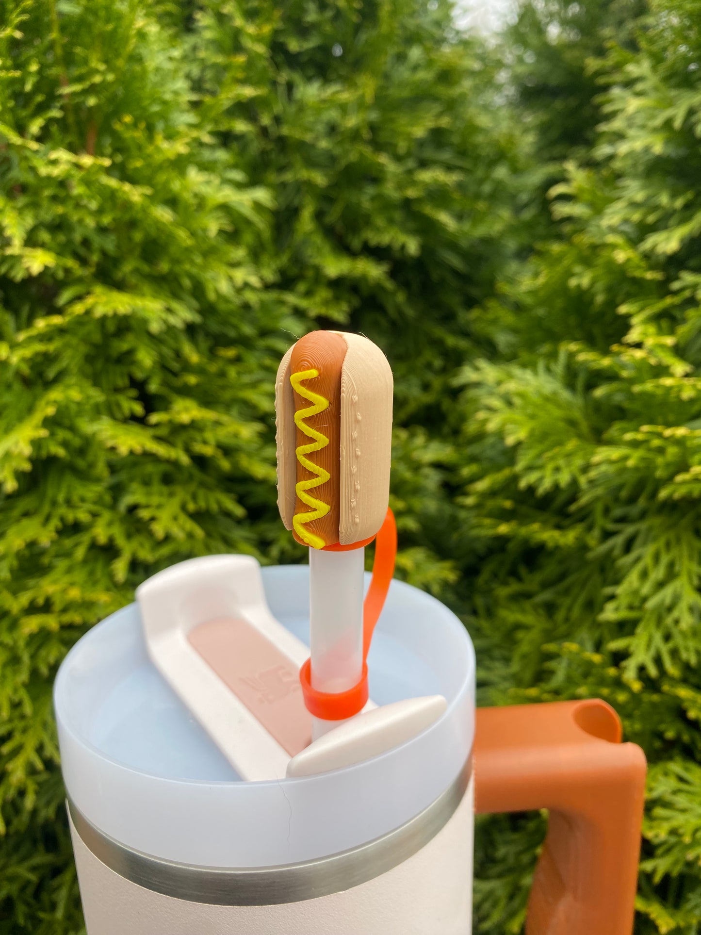 Hot Dog Coney Dog Straw Topper/ Charm for Stanely Tumblers and other 9.5mm Straws