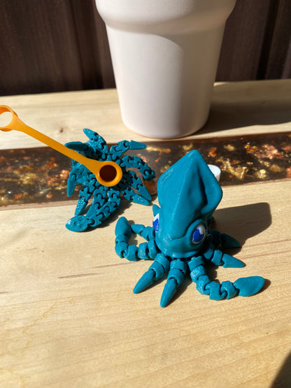 Articulated Squid Sea Life Ocean Inspired Straw Topper/ Charm for Stanely Tumblers and other 9.5mm Straws