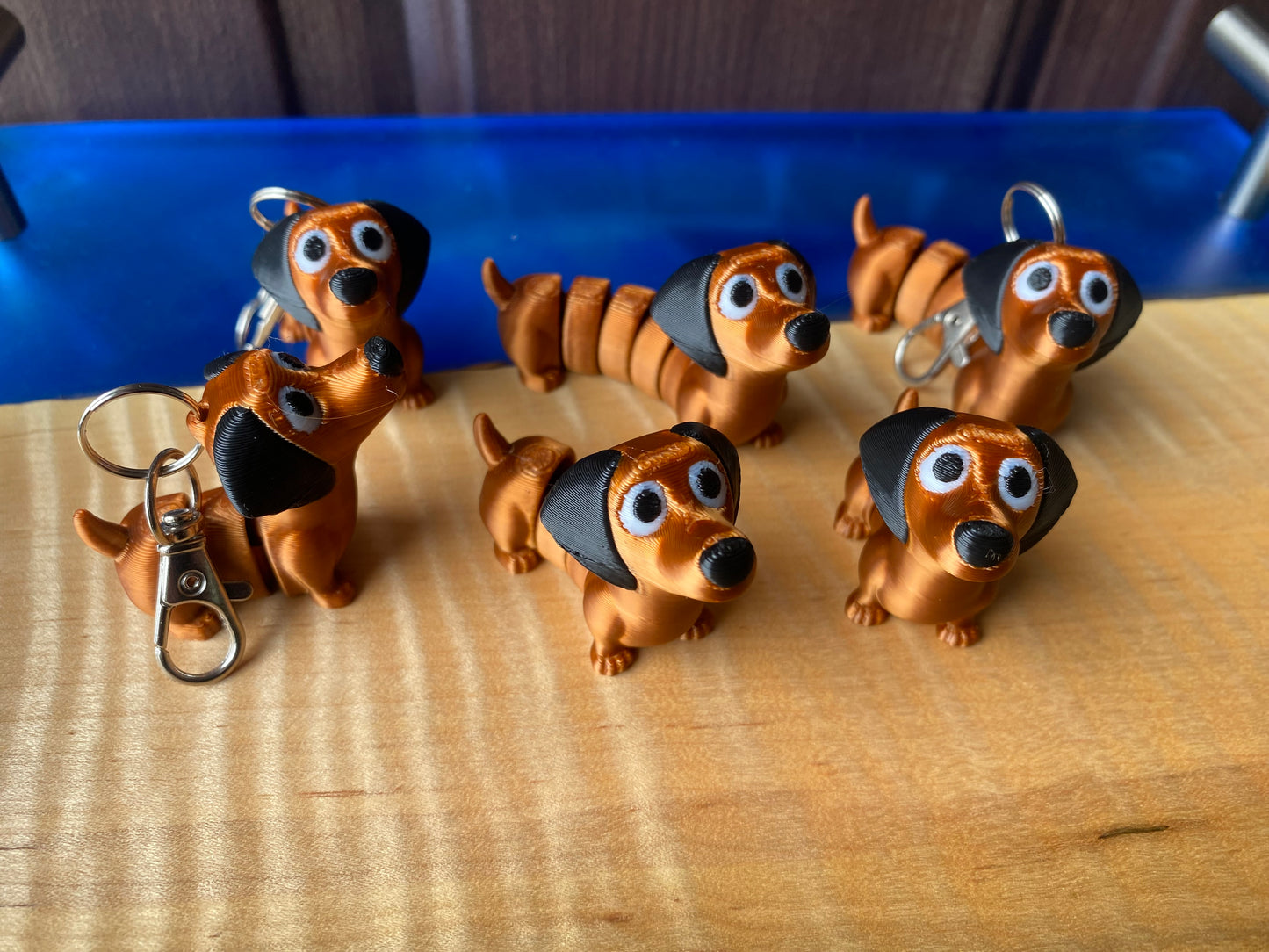 Weiner Dog Dachshund Cute Funny Fidget Toys and Keychains