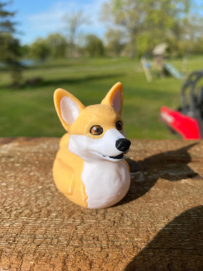 Corgi Duck Miniature Figurine For Jeep Wrangler Dashboard