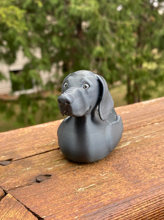 Weimaraner Duck Miniature Figurine For Jeep Wrangler Dashboard