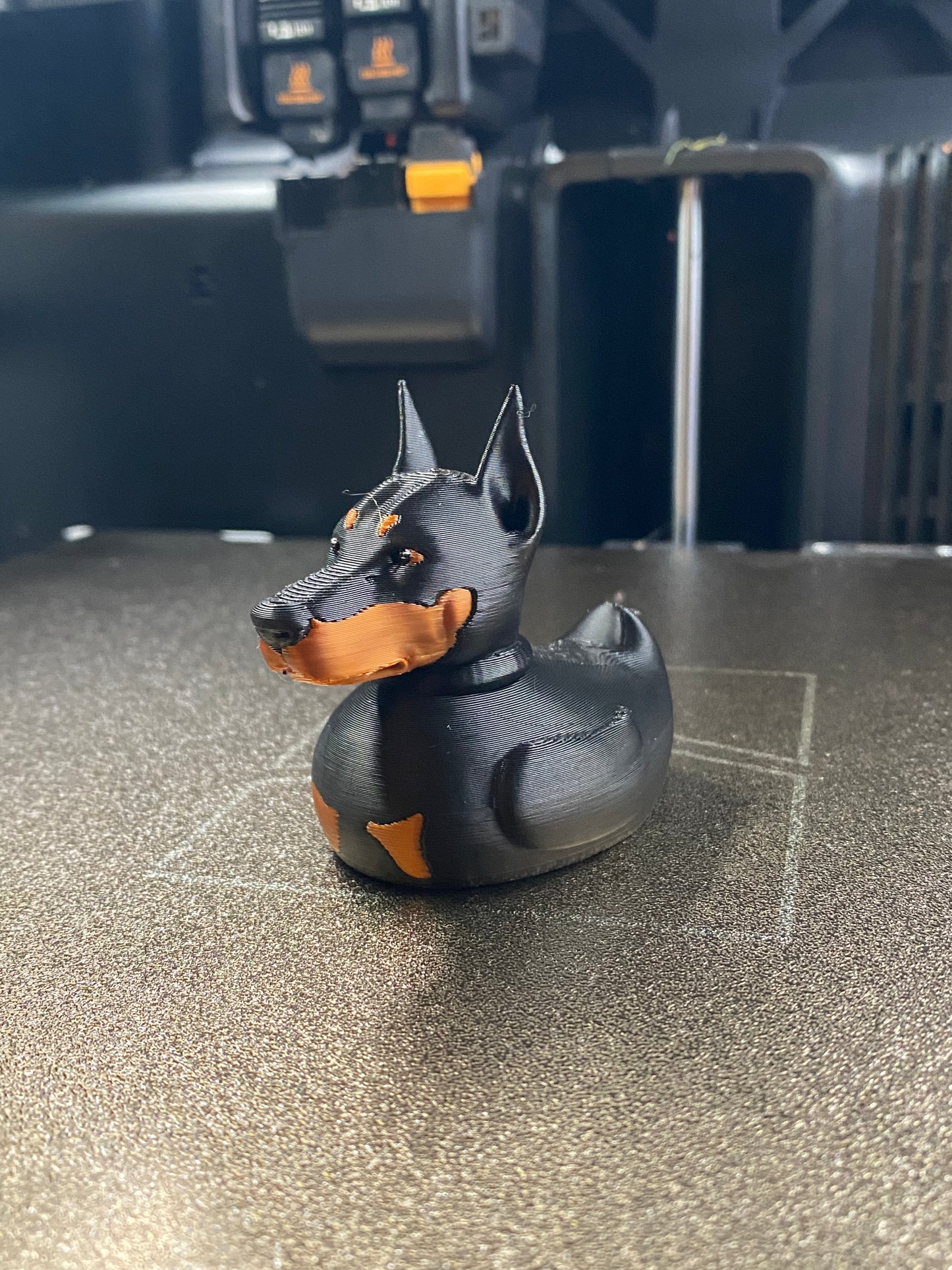 Doberman Pinscher Duck Miniature Figurine For Jeep Wrangler Dashboard