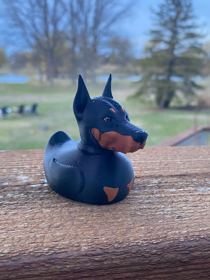 Doberman Pinscher Duck Miniature Figurine For Jeep Wrangler Dashboard