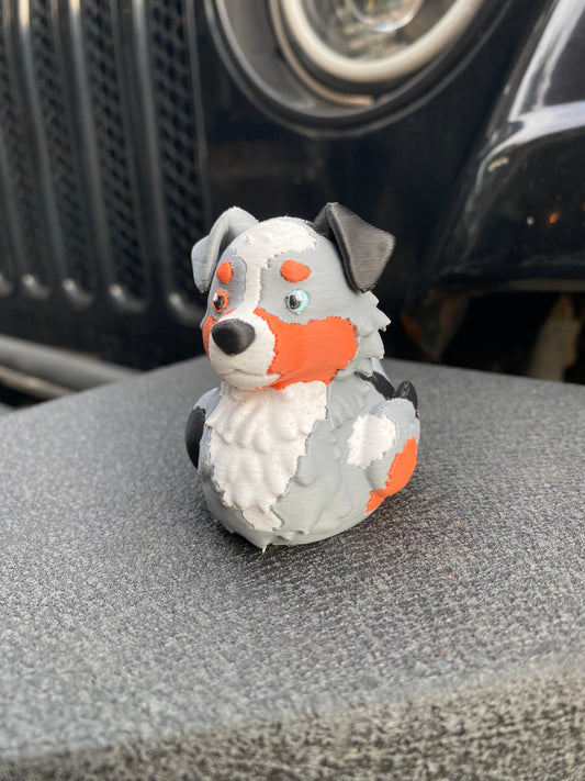 Australian Shepherd Duck Miniature Figurine For Jeep Wrangler Dashboard