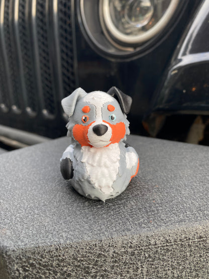 Australian Shepherd Duck Miniature Figurine For Jeep Wrangler Dashboard