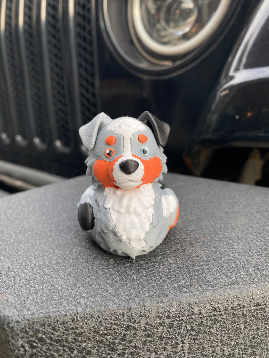 Australian Shepherd Duck Miniature Figurine For Jeep Wrangler Dashboard