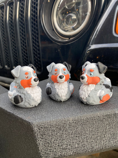 Australian Shepherd Duck Miniature Figurine For Jeep Wrangler Dashboard