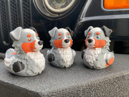 Australian Shepherd Duck Miniature Figurine For Jeep Wrangler Dashboard