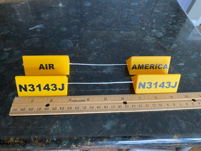 9” Customizable Miniature Airplane Wheel Chocks Desk Displays And Christmas Tree Ornaments