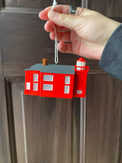 Marquette Harbor Lighthouse Marquette, Michigan Miniature Replica Desk/Shelf and Christmas Tree Ornaments
