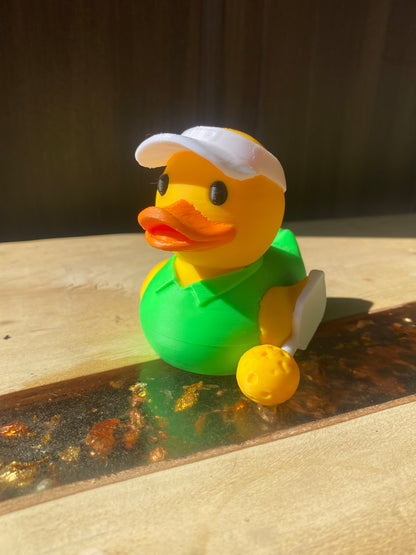 Pickleball Duck Miniature Figurine For Jeep Wrangler Dashboard