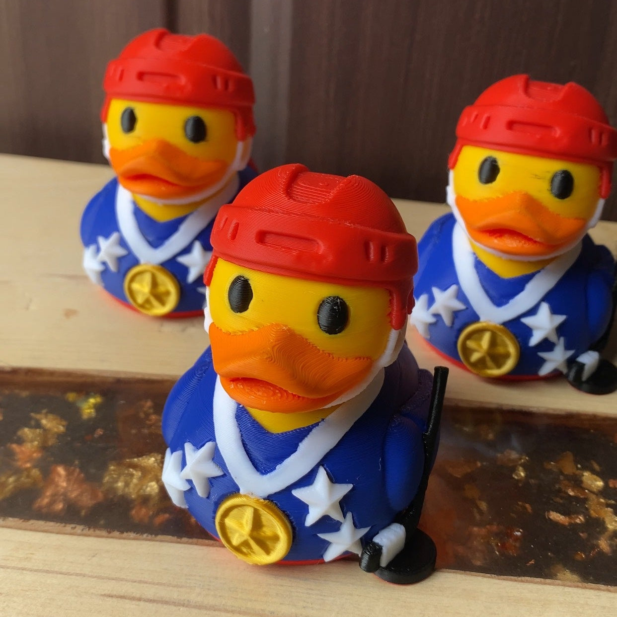 USA Hockey Duck Miniature Figurine For Jeep Wrangler Dashboard