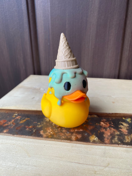 Melting Ice Cream Duck Miniature Figurine For Jeep Wrangler Dashboard