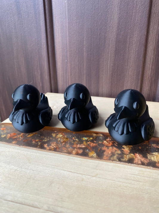 Black Raven Duck Miniature Figurine For Jeep Wrangler Dashboard
