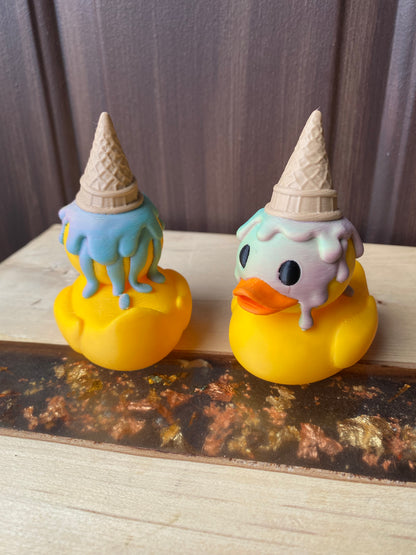 Melting Ice Cream Duck Miniature Figurine For Jeep Wrangler Dashboard