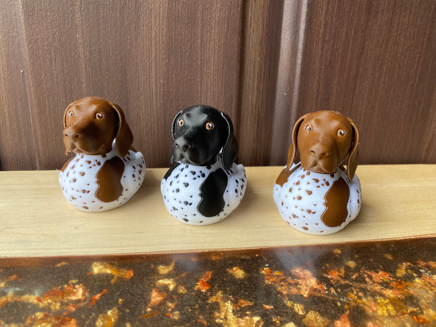 GSP German Shorthaired Pointer Duck Miniature Figurine For Jeep Wrangler Dashboard