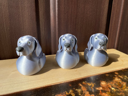 Weimaraner Duck Miniature Figurine For Jeep Wrangler Dashboard