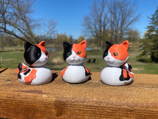 Calico Cat Duck Miniature Figurine For Jeep Wrangler Dashboard