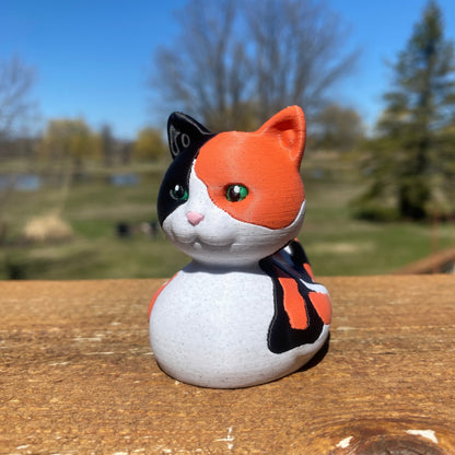 Calico Cat Duck Miniature Figurine For Jeep Wrangler Dashboard