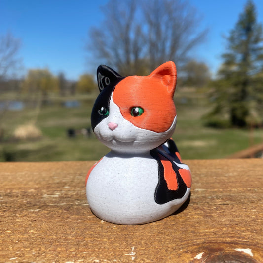 Calico Cat Duck Miniature Figurine For Jeep Wrangler Dashboard