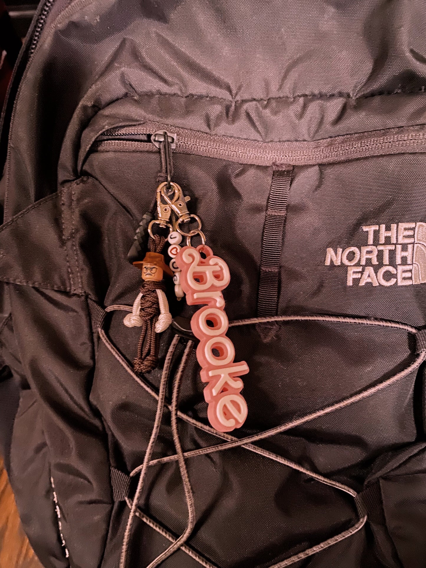 Custom Pink Doll Name Tag Keychain Luggage Tag Christmas Tree Ornament 3D Printed