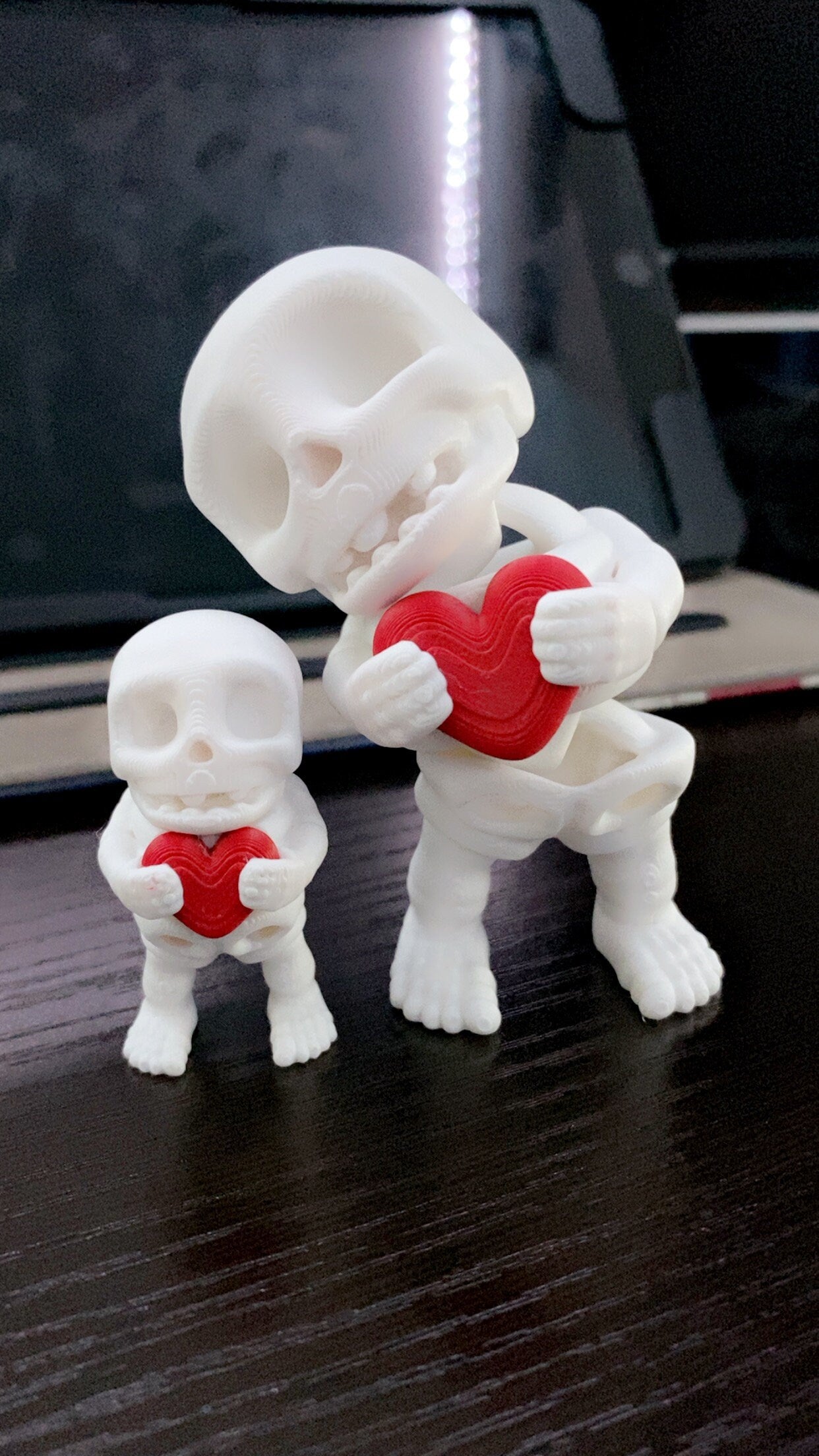 3D Printed Articulated Fidget Skeletons Heart Skeleton Lucky Skeleton Easter Bunny Skeletons And Keychains