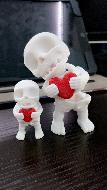 3D Printed Articulated Fidget Skeletons Heart Skeleton Lucky Skeleton Easter Bunny Skeletons And Keychains