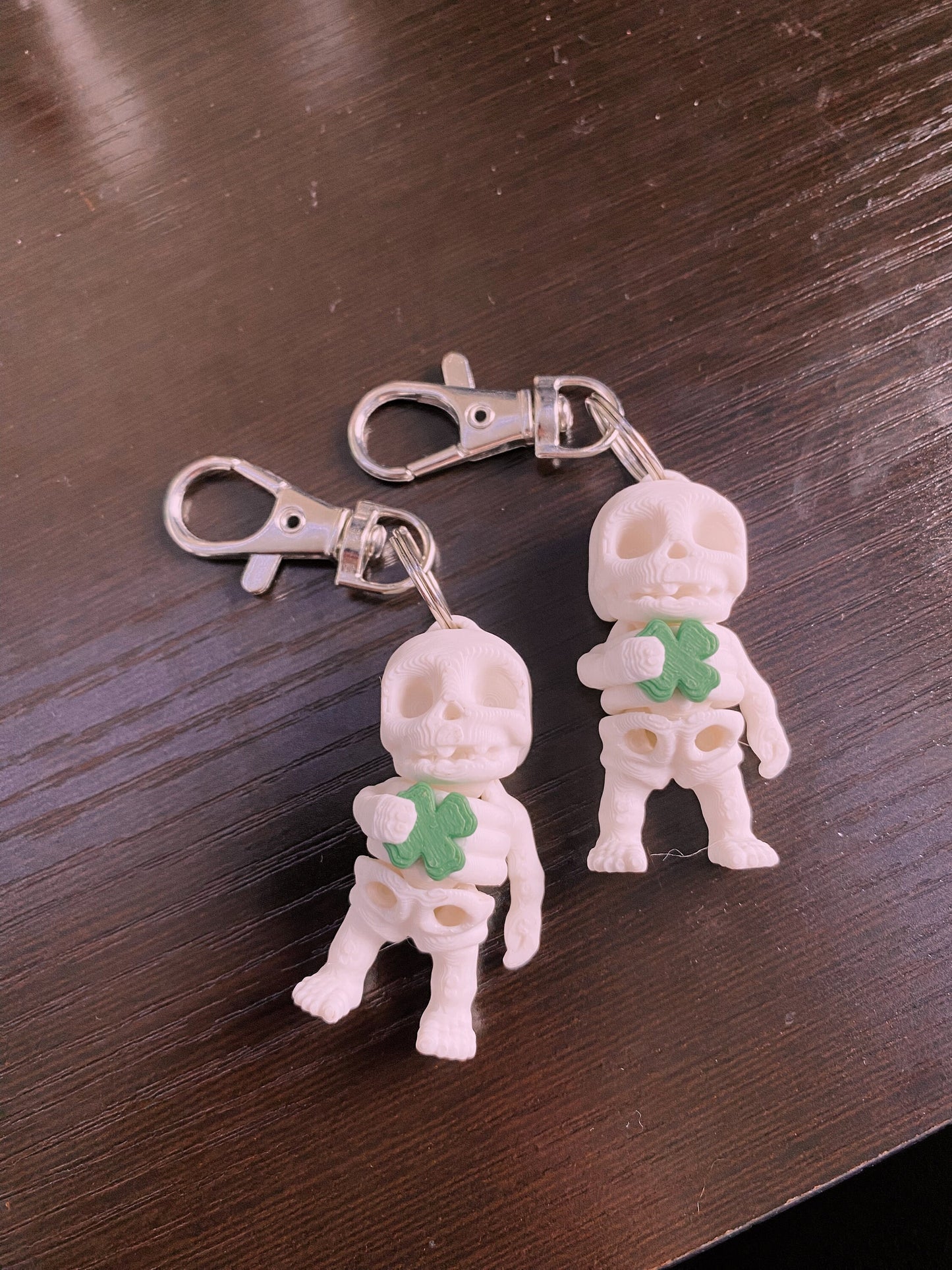 3D Printed Articulated Fidget Skeletons Heart Skeleton Lucky Skeleton Easter Bunny Skeletons And Keychains