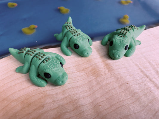 3D Printed Articulated Fidget Alligators And Keychains