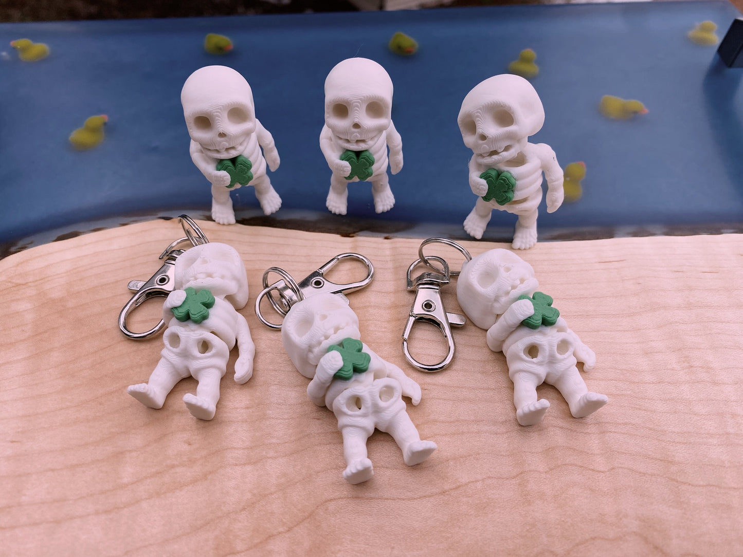 3D Printed Articulated Fidget Skeletons Heart Skeleton Lucky Skeleton Easter Bunny Skeletons And Keychains
