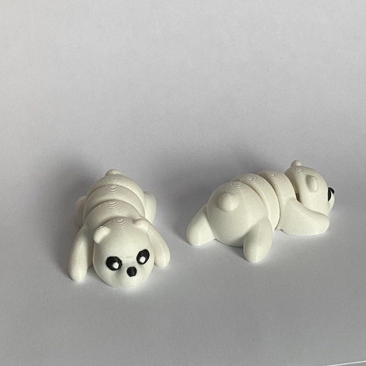 3D Printed Articulated Fidget Bears Polar Bear